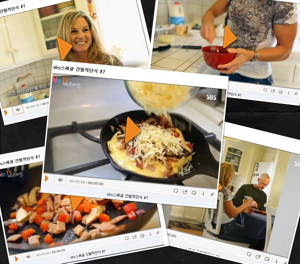 I love cooking for Randy. Here I am preparing him an omelet for a TV documentary.